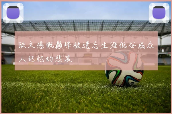 欧文感慨巅峰被遗忘生涯低谷成众人记忆的悲哀